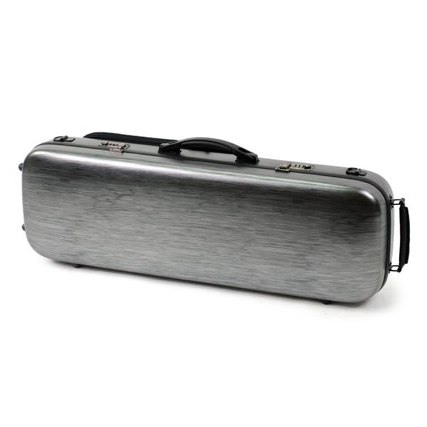 HQ Polycarbonate Violin Case - Silver/Black - Image 2