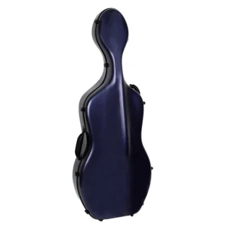HQ Polycarbonate Lightweight Cello Case Brushed Blue